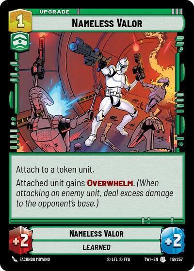 Nameless Valor 119/257 Twilight of the Republic Star Wars card