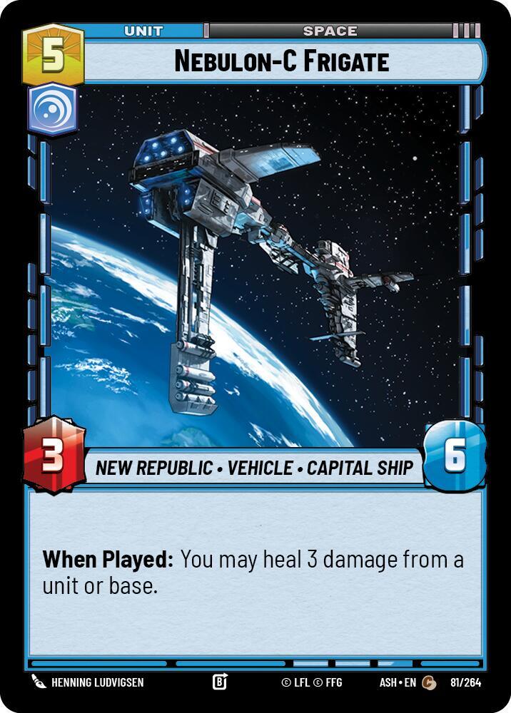 Nebulon-C Frigate 81/264 Ashes of the Empire Star Wars card