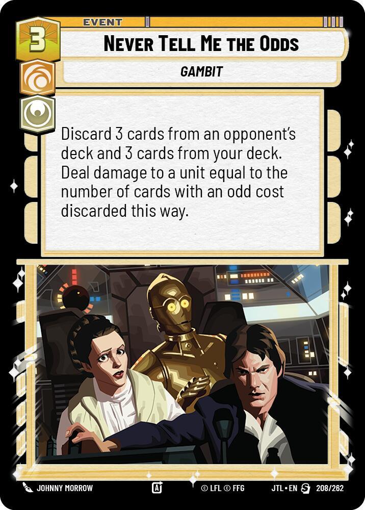 Never Tell Me the Odds 208/262 Jump to Lightspeed Star Wars card