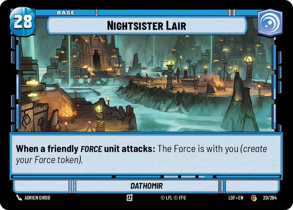 Nightsister Lair // Experience 020/264 // T01/T03 Legends of the Force Star Wars card
