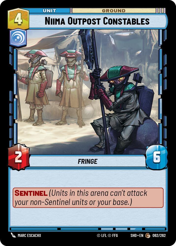 Niima Outpost Constables 062/262 Shadows of the Galaxy Star Wars card