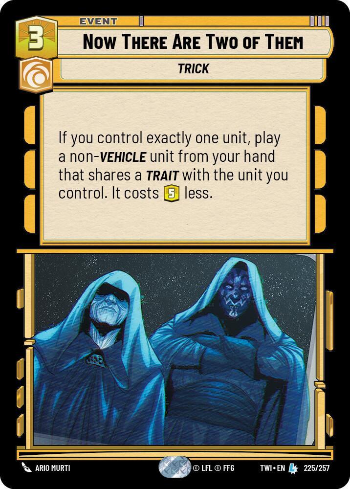 Now There Are Two of Them 225/257 Twilight of the Republic Star Wars card