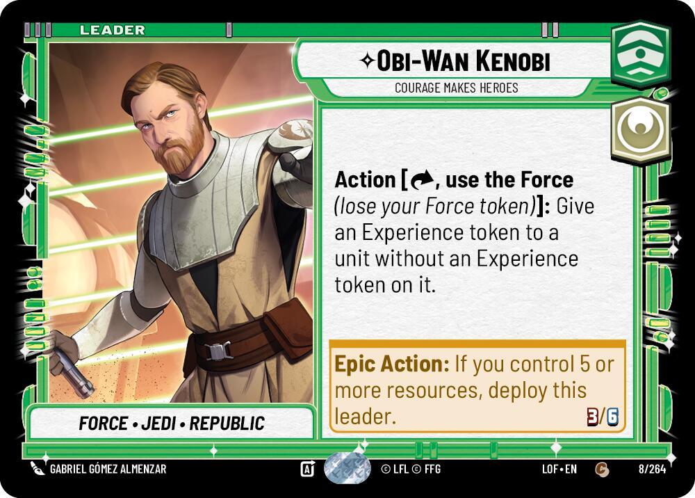 Obi-Wan Kenobi - Courage Makes Heroes 008/264 Legends of the Force Star Wars card