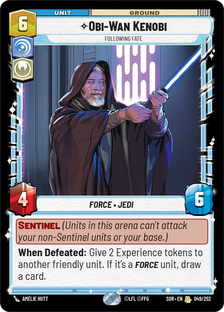 Obi-Wan Kenobi - Following Fate 049/252 Spark of Rebellion Star Wars card