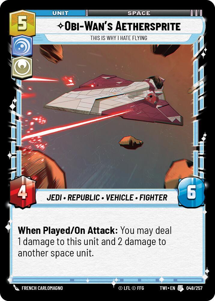 Obi-Wan’s Aethersprite - This is Why I Hate Flying 048/257 Twilight of the Republic Star Wars card