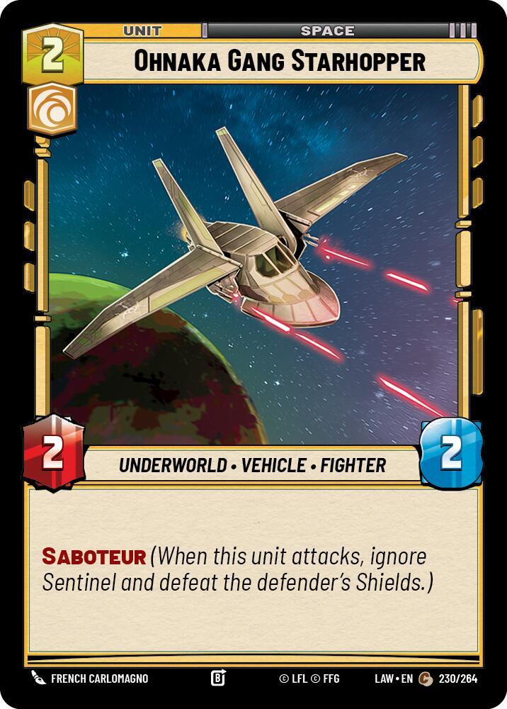 Ohnaka Gang Starhopper 230/264 A Lawless Time Star Wars card