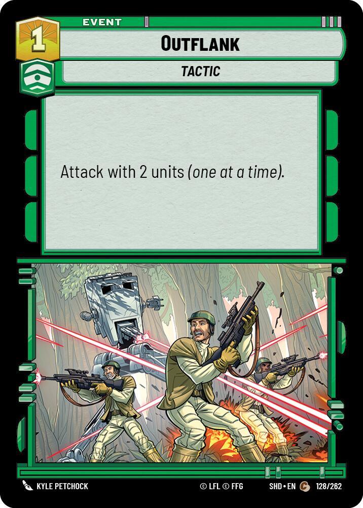 Outflank 128/262 Shadows of the Galaxy Star Wars card