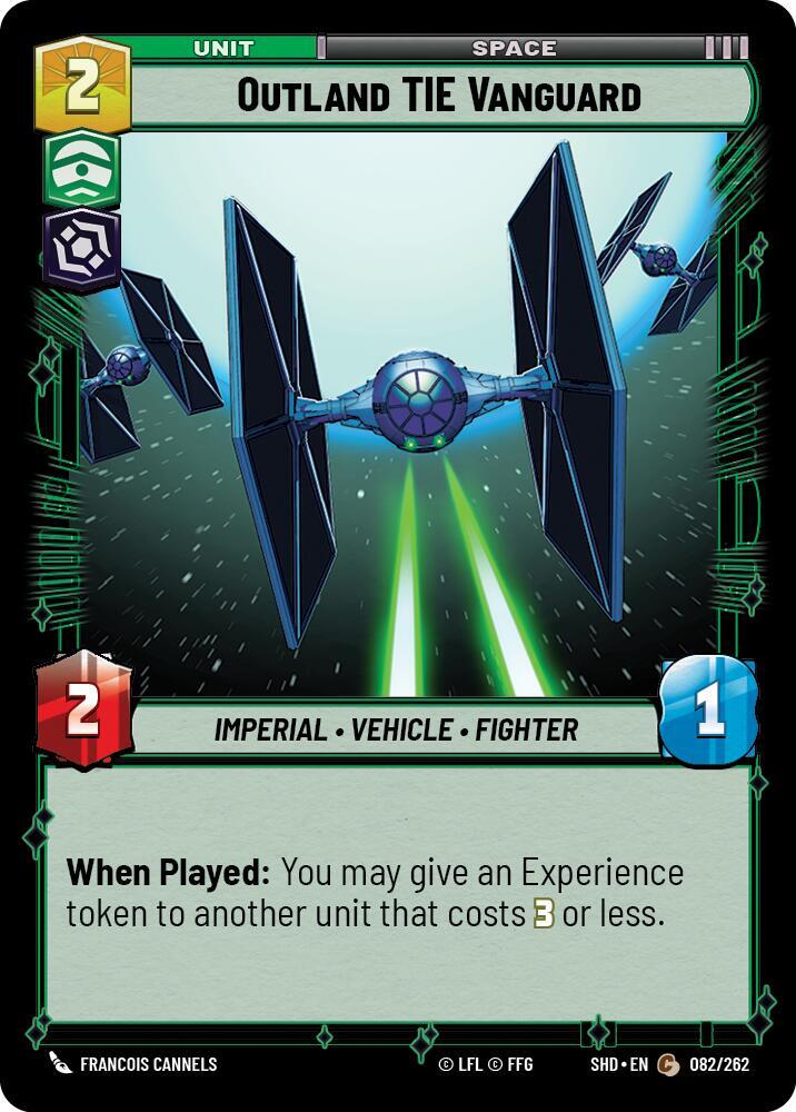 Outland TIE Vanguard 082/262 Shadows of the Galaxy Star Wars card