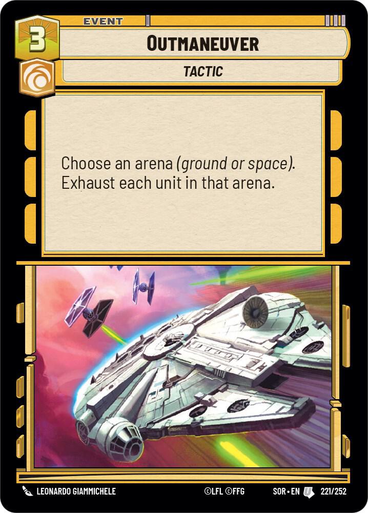 Outmaneuver 221/252 Spark of Rebellion Star Wars card