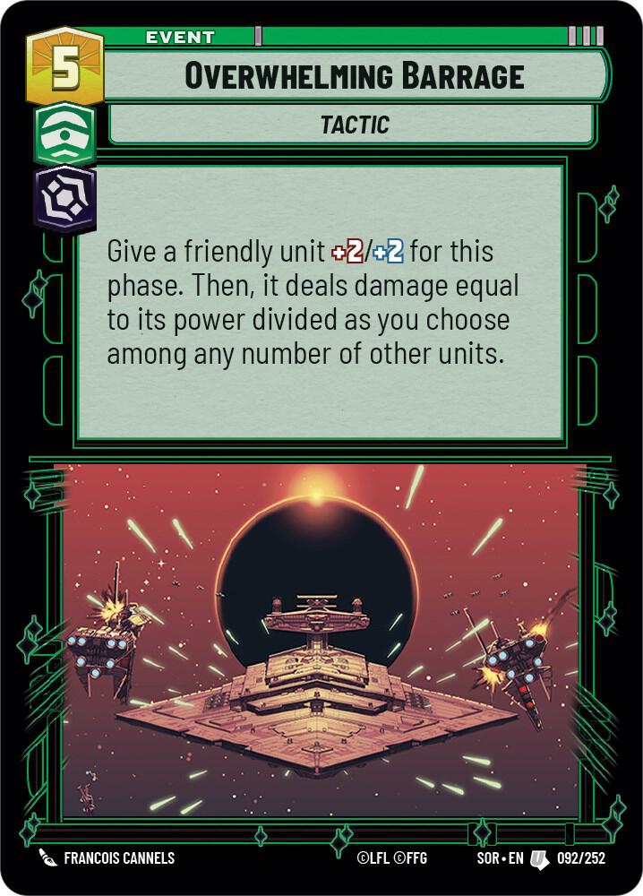 Overwhelming Barrage 092/252 Spark of Rebellion Star Wars card