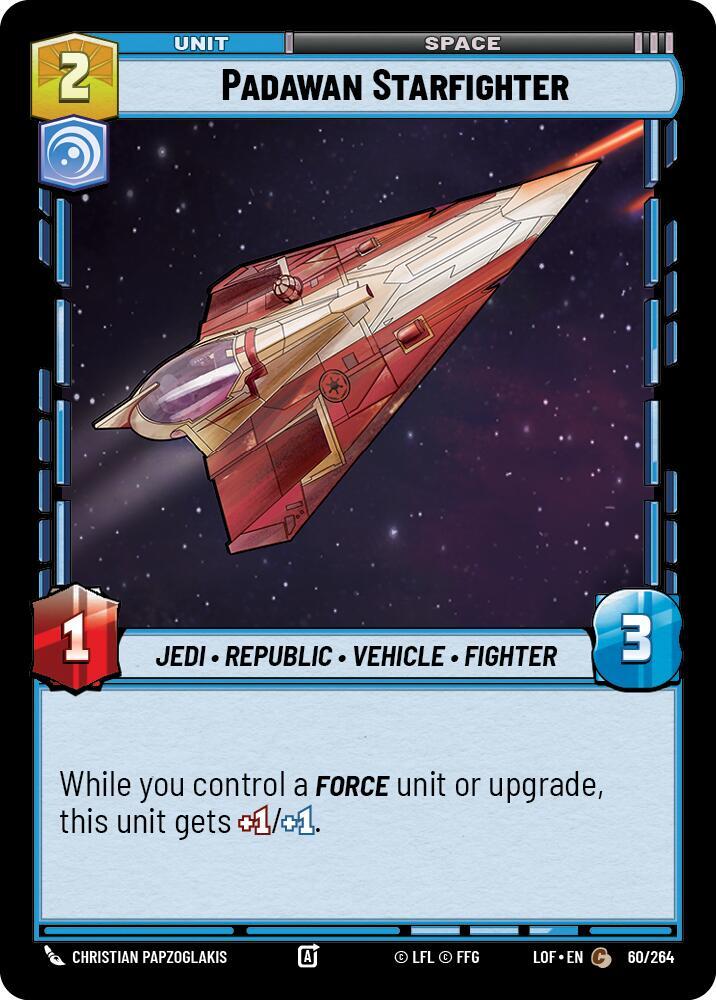 Padawan Starfighter 060/264 Legends of the Force Star Wars card