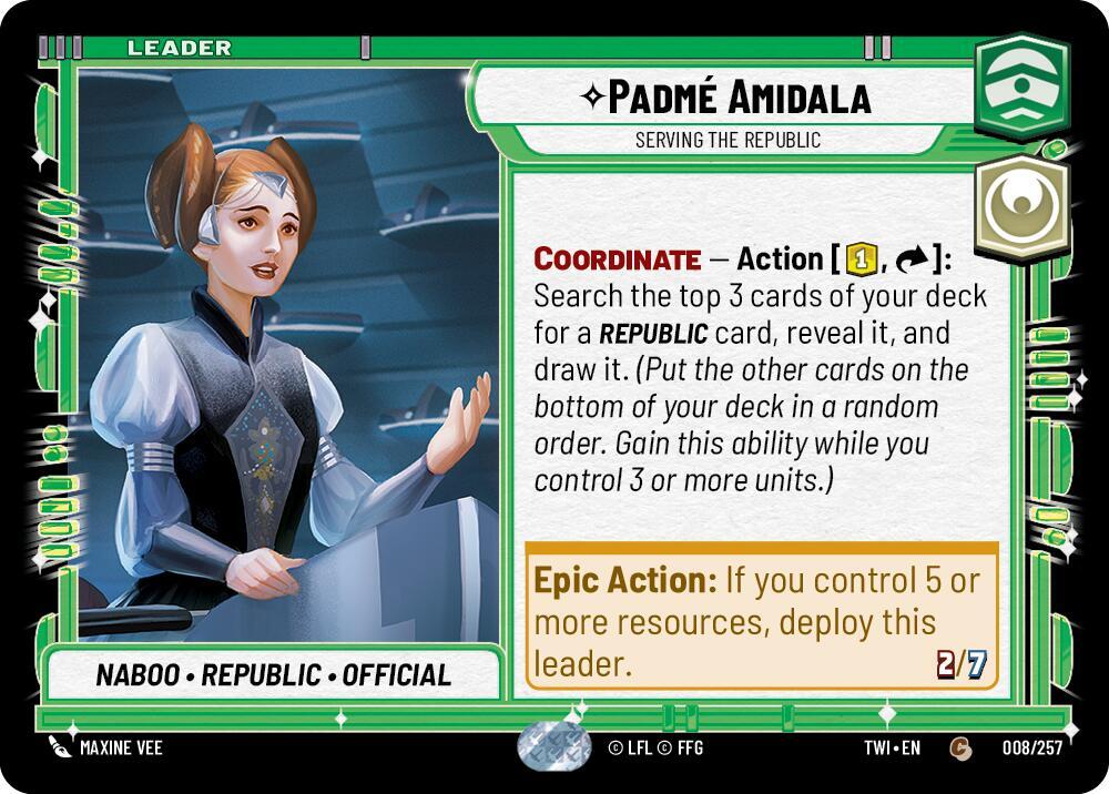 Padmé Amidala - Serving the Republic 008/257 Twilight of the Republic Star Wars card