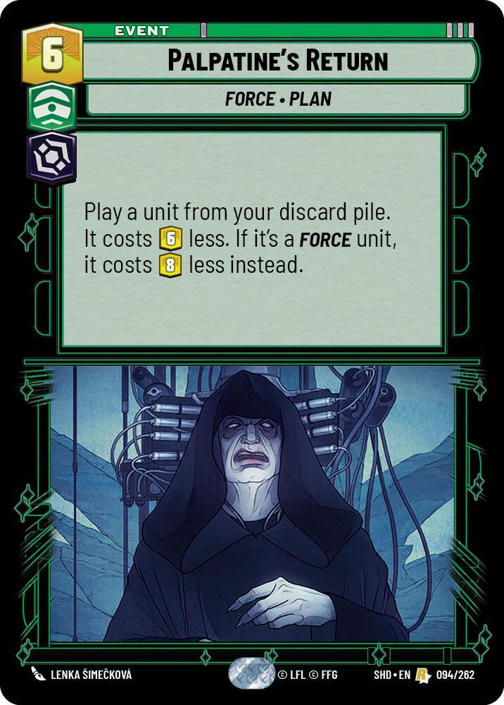 Palpatine's Return 094/262 Shadows of the Galaxy Star Wars card