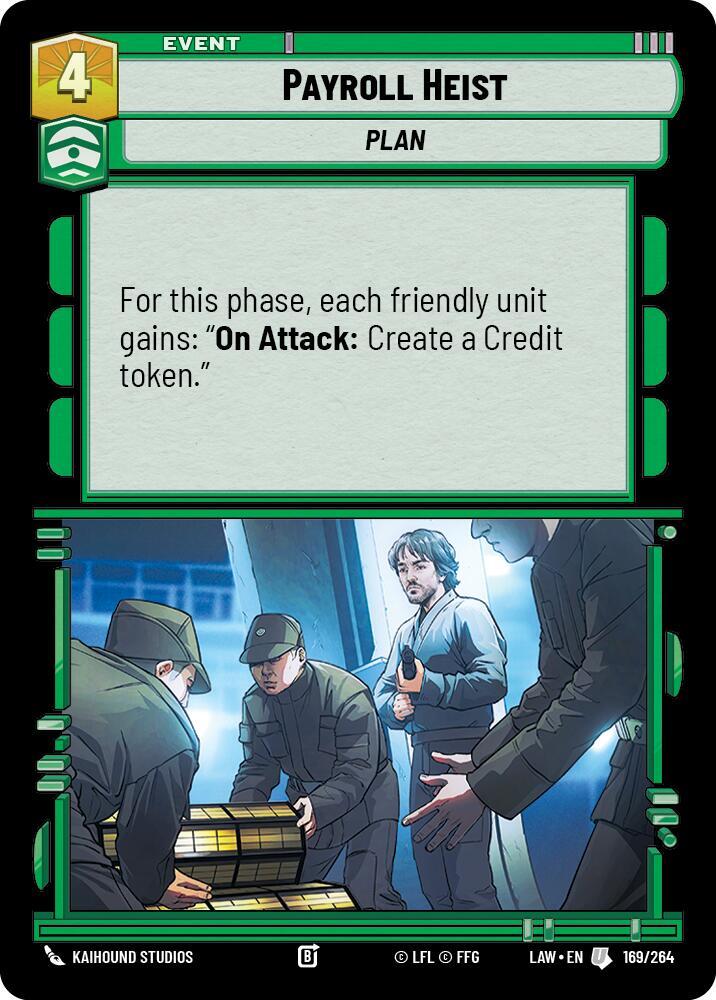 Payroll Heist 169/264 A Lawless Time Star Wars card