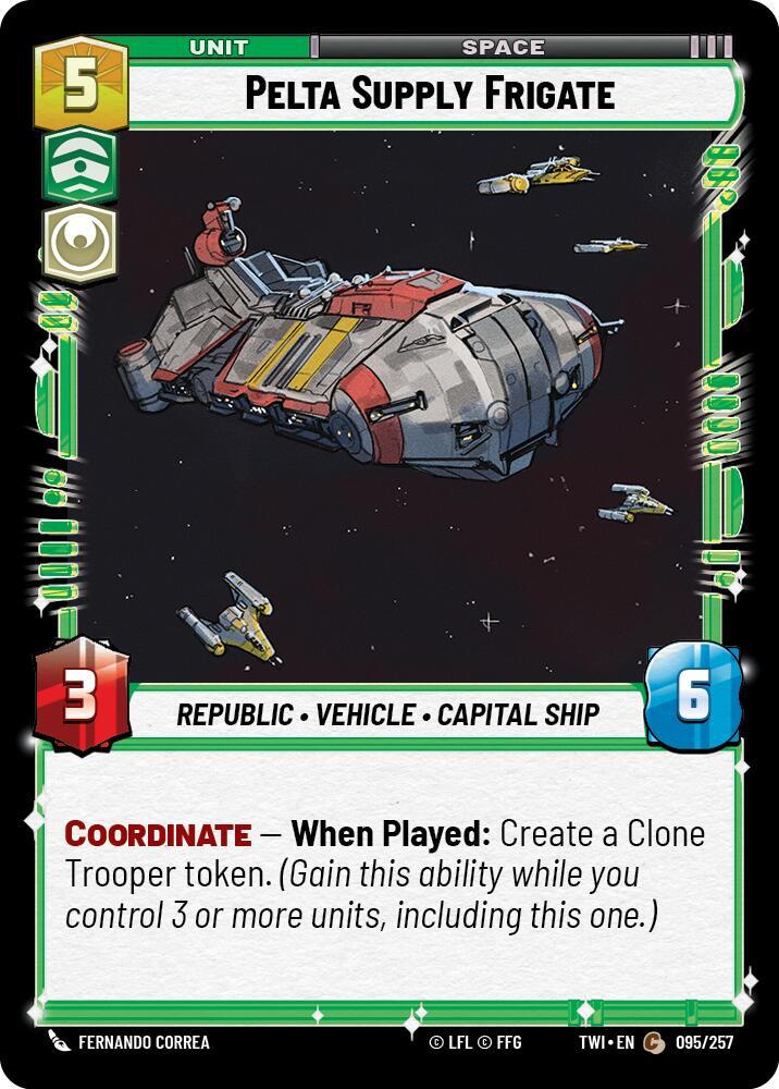 Pelta Supply Frigate 095/257 Twilight of the Republic Star Wars card