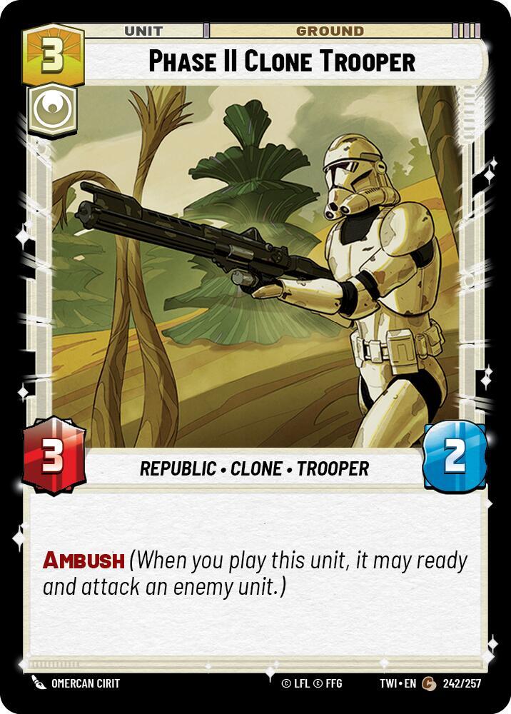 Phase II Clone Trooper 242/257 Twilight of the Republic Star Wars card