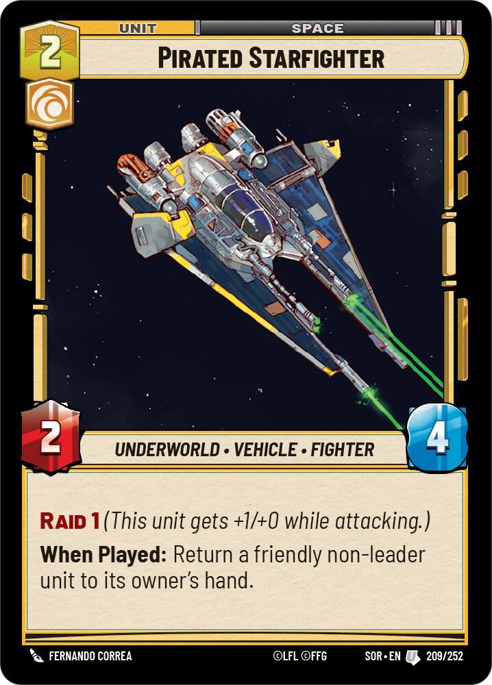 Pirated Starfighter 209/252 Spark of Rebellion Star Wars card