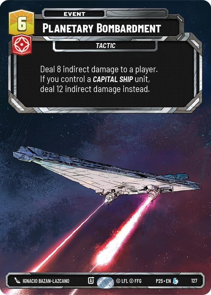 Planetary Bombardment 127 Sector and Regional Promos: Season 1 Star Wars card