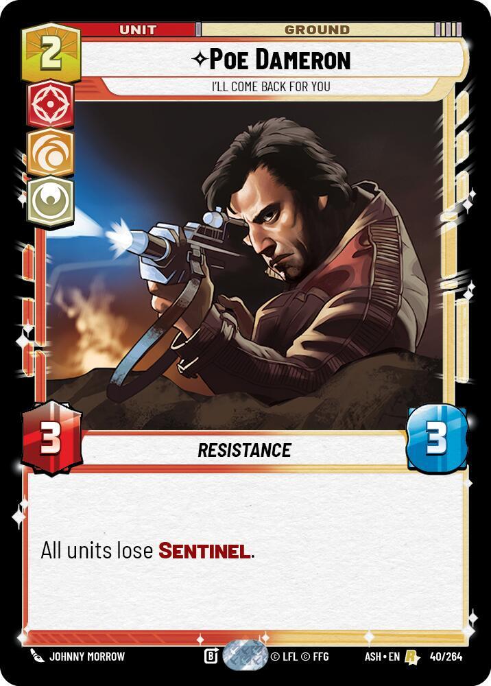 Poe Dameron - I'll Come Back For You 40/264 Ashes of the Empire Star Wars card