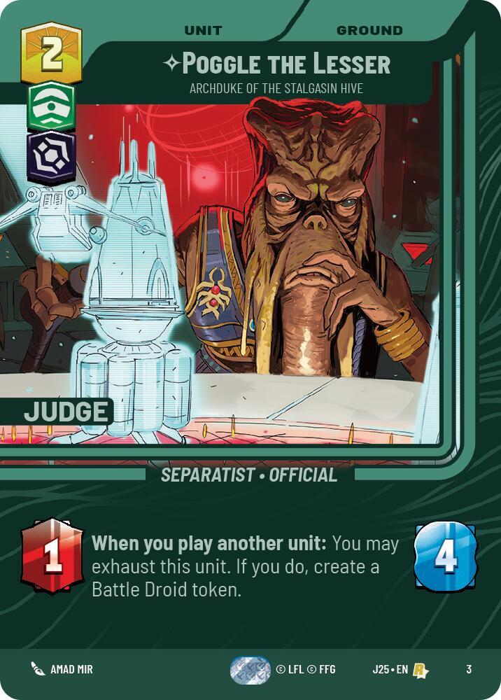 Poggle the Lesser - Archduke of the Stalgasin Hive 3 Judge Promos Star Wars card