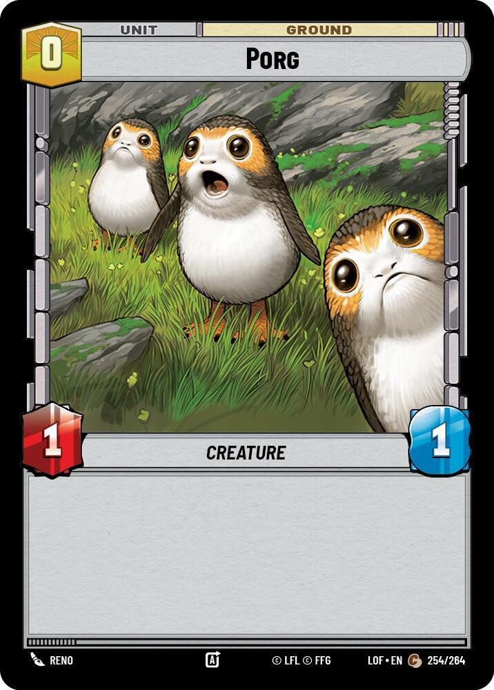 Porg 254/264 Legends of the Force Star Wars card
