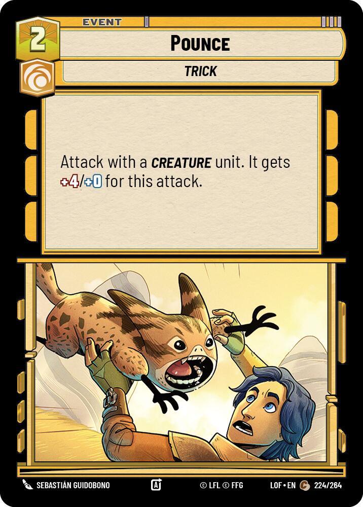Pounce 224/264 Legends of the Force Star Wars card
