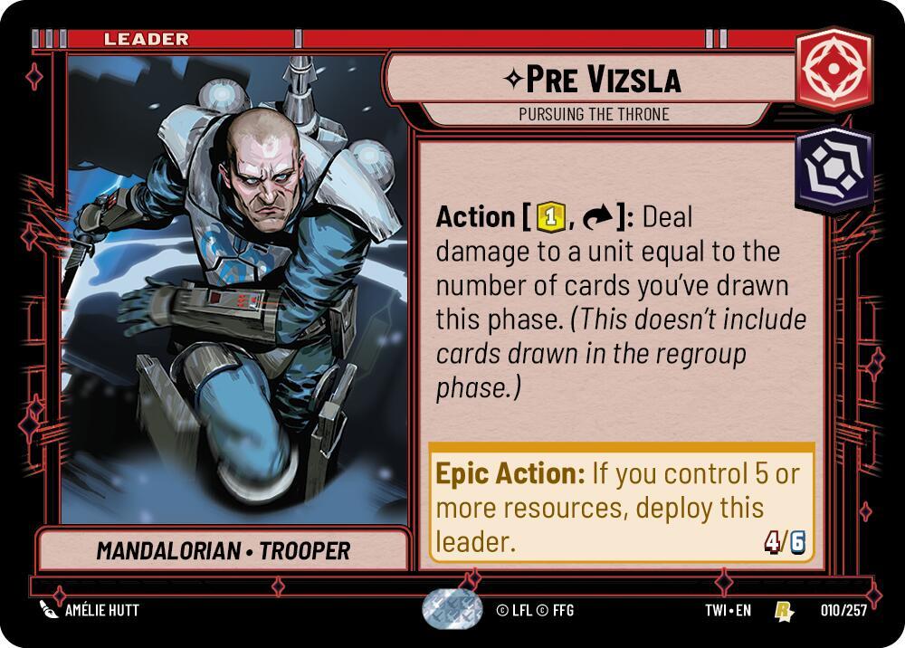 Pre Vizsla - Pursuing the Throne 010/257 Twilight of the Republic Star Wars card