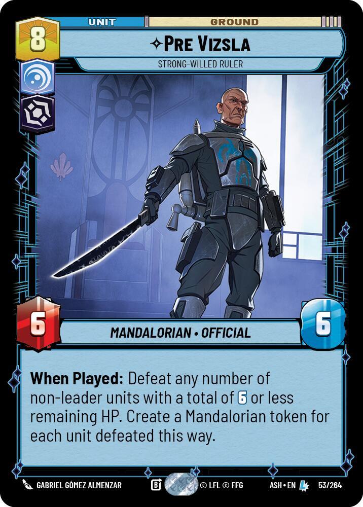 Pre Vizsla - Strong-Willed Ruler 53/264 Ashes of the Empire Star Wars card