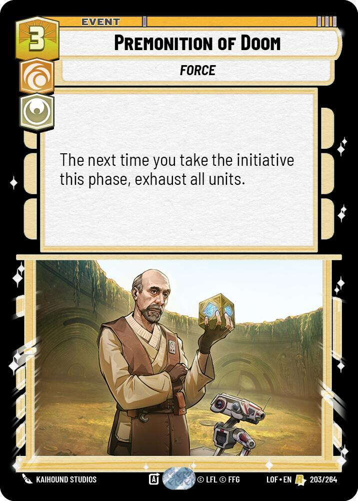 Premonition of Doom 203/264 Legends of the Force Star Wars card