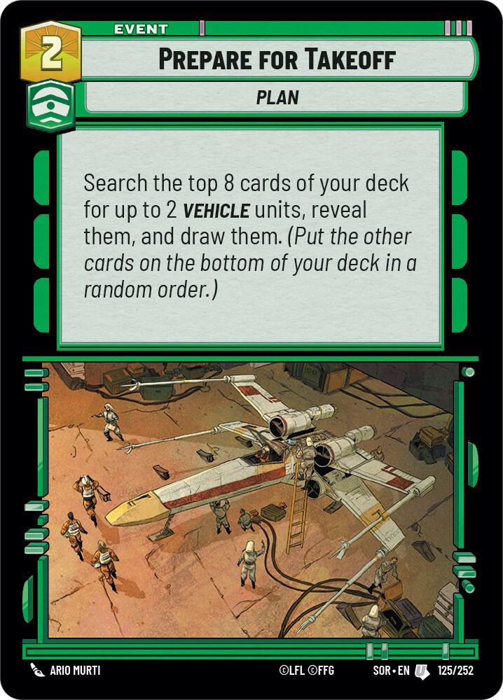 Prepare for Takeoff 125/252 Spark of Rebellion Star Wars card