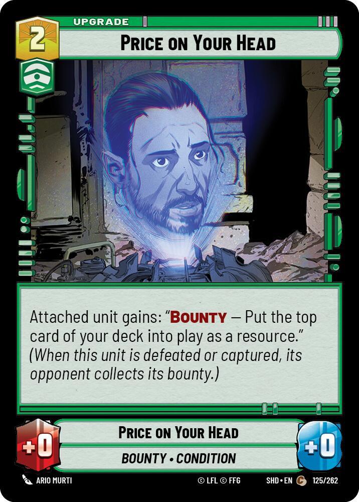 Price on Your Head 125/262 Shadows of the Galaxy Star Wars card