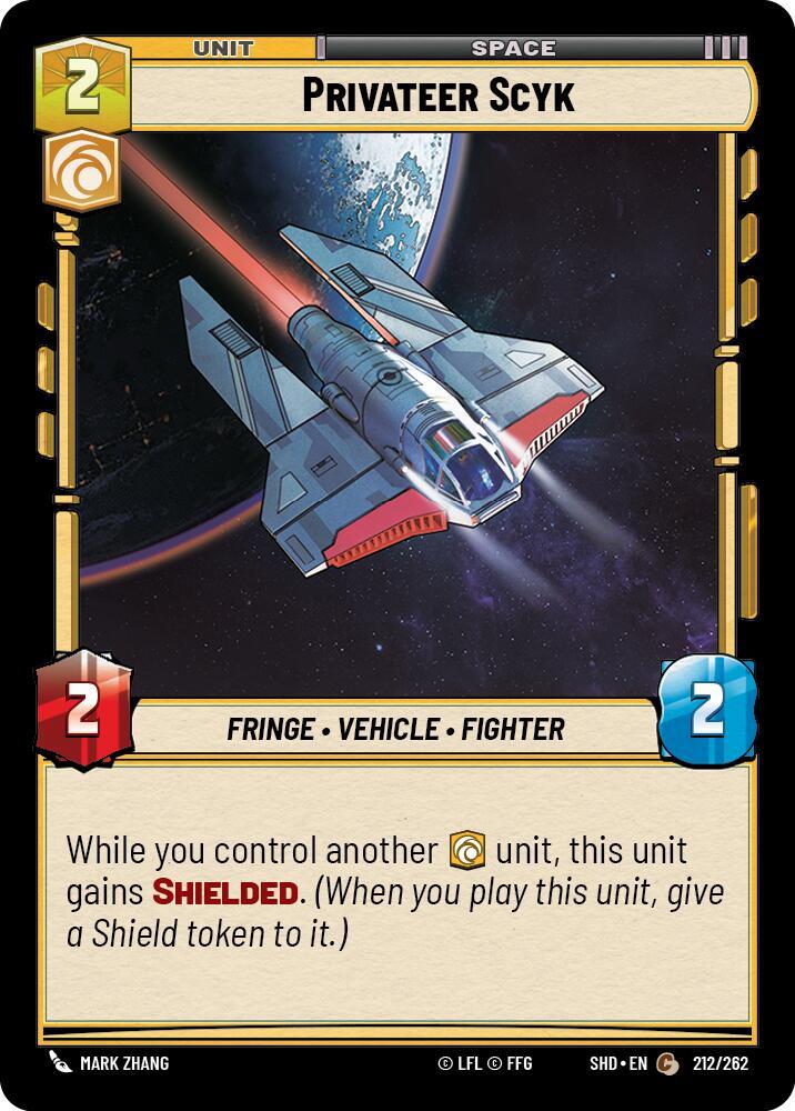 Privateer Scyk 212/262 Shadows of the Galaxy Star Wars card