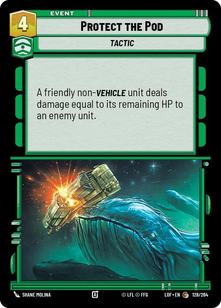 Protect the Pod 128/264 Legends of the Force Star Wars card