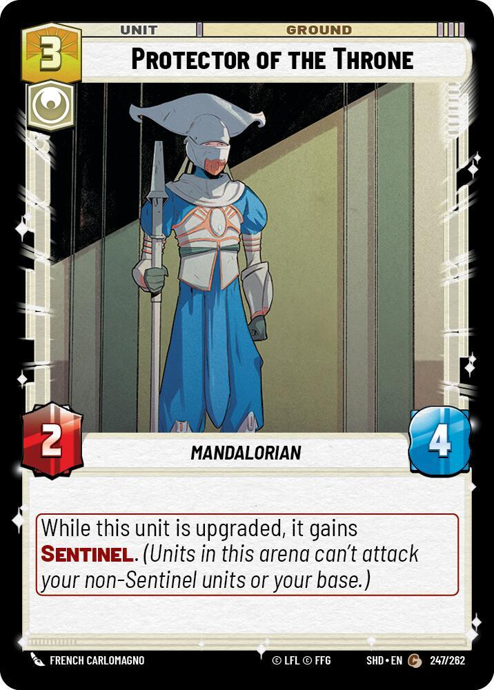 Protector of the Throne 247/262 Shadows of the Galaxy Star Wars card