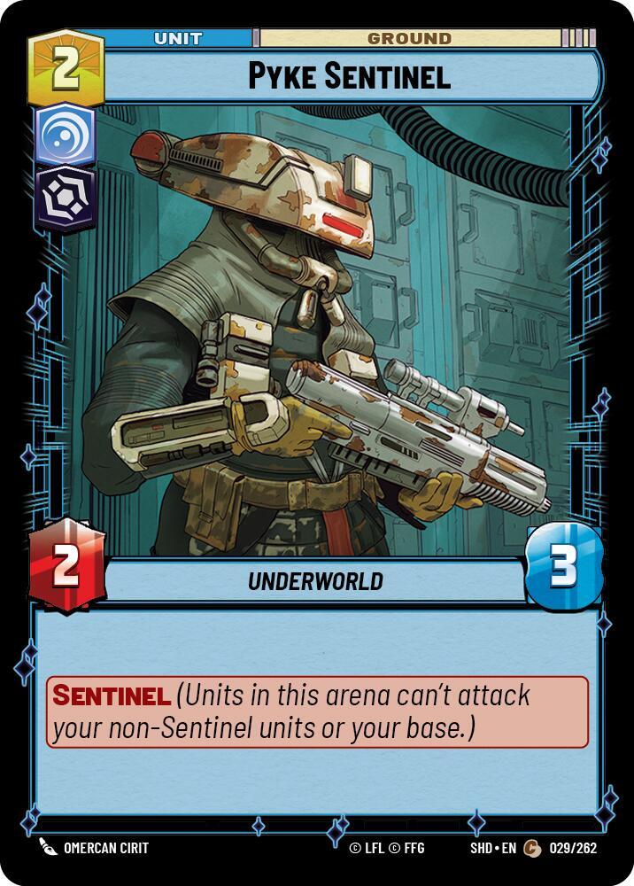 Pyke Sentinel 029/262 Shadows of the Galaxy Star Wars card