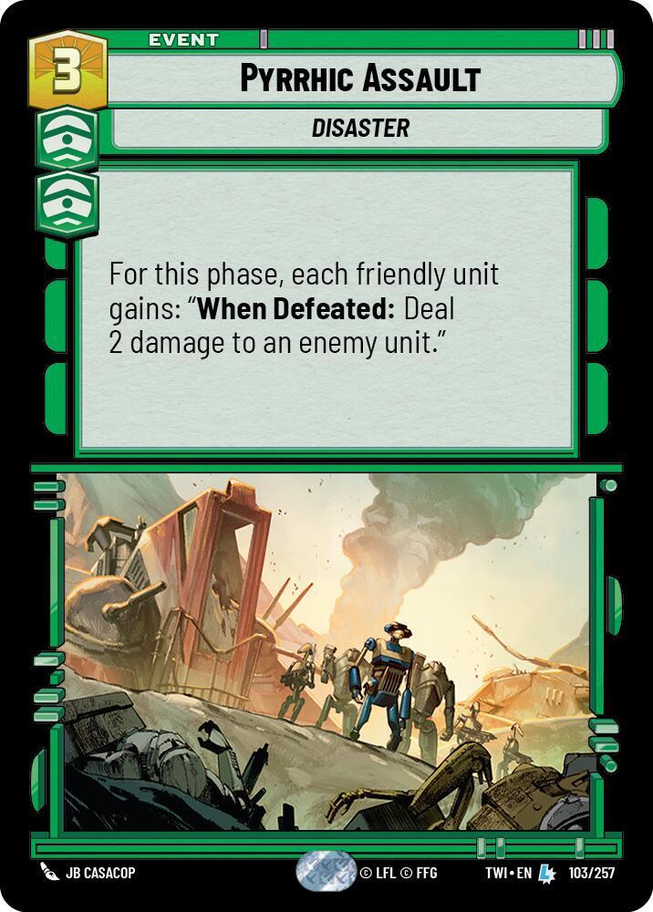 Pyrrhic Assault 103/257 Twilight of the Republic Star Wars card