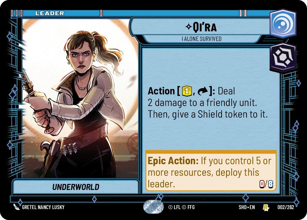 Qi'ra - I Alone Survived 002/262 Shadows of the Galaxy Star Wars card