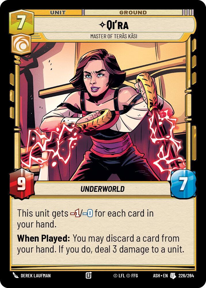 Qi'ra - Master of Teras Kasi 226/264 Ashes of the Empire Star Wars card