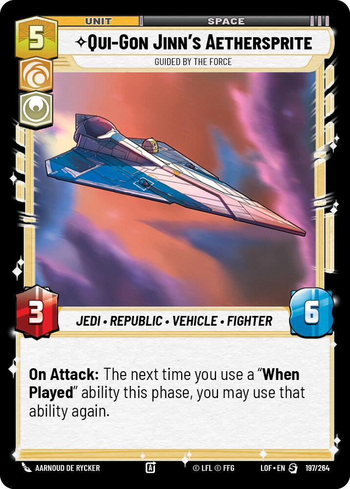 Qui-Gon Jinn's Aethersprite - Guided by the Force 197/264 Legends of the Force Star Wars card