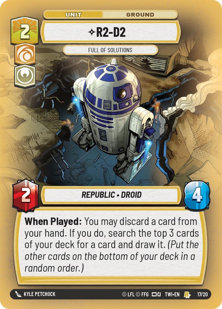 R2-D2 - Full of Solutions 17/20 Twilight of the Republic: Weekly Play Promos Star Wars card