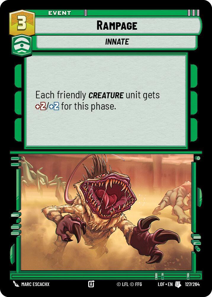 Rampage 127/264 Legends of the Force Star Wars card