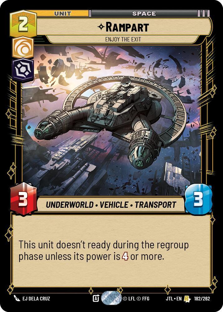 Rampart - Enjoy the Exit 182/262 Jump to Lightspeed Star Wars card