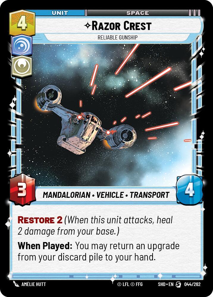 Razor Crest - Reliable Gunship 044/262 Shadows of the Galaxy Star Wars card