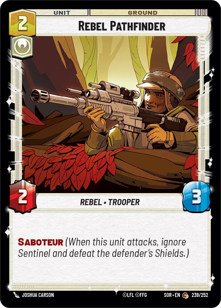 Rebel Pathfinder 239/252 Spark of Rebellion Star Wars card
