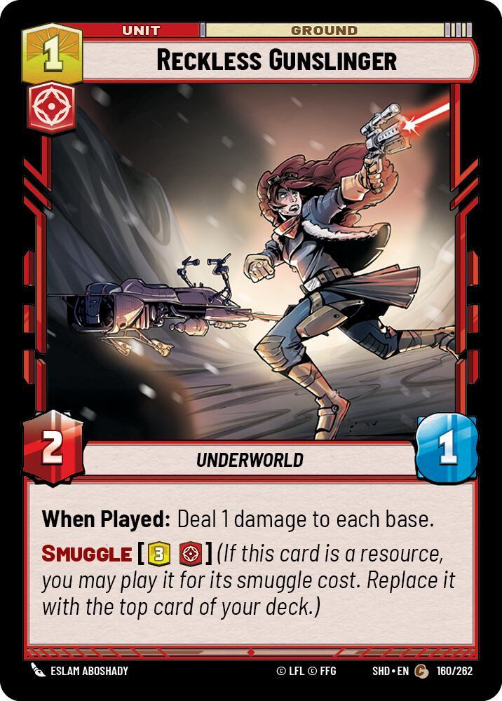 Reckless Gunslinger 160/262 Shadows of the Galaxy Star Wars card