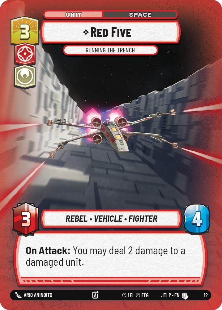 Red Five - Running the Trench 12 Jump to Lightspeed - Weekly Play Promos Star Wars card