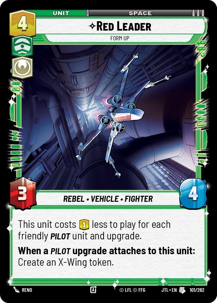 Red Leader - Form Up 101/262 Jump to Lightspeed Star Wars card