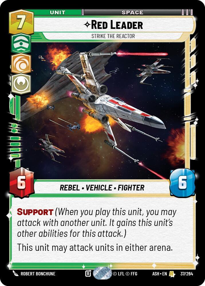 Red Leader - Strike the Reactor 37/264 Ashes of the Empire Star Wars card