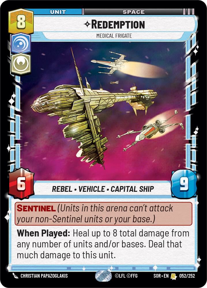 Redemption - Medical Frigate 052/252 Spark of Rebellion Star Wars card