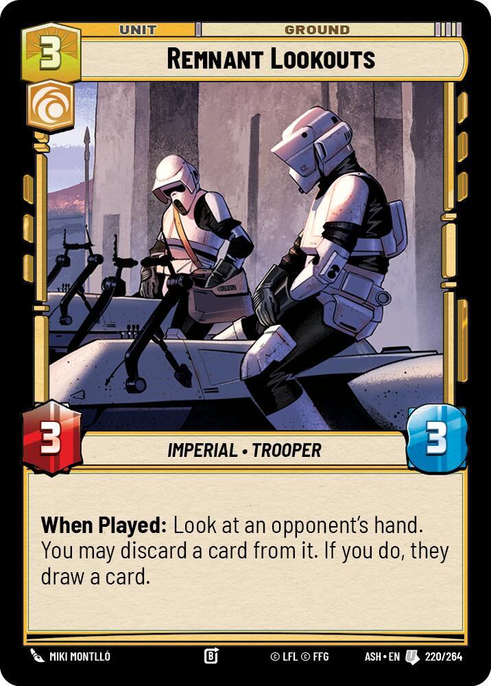 Remnant Lookouts 220/264 Ashes of the Empire Star Wars card